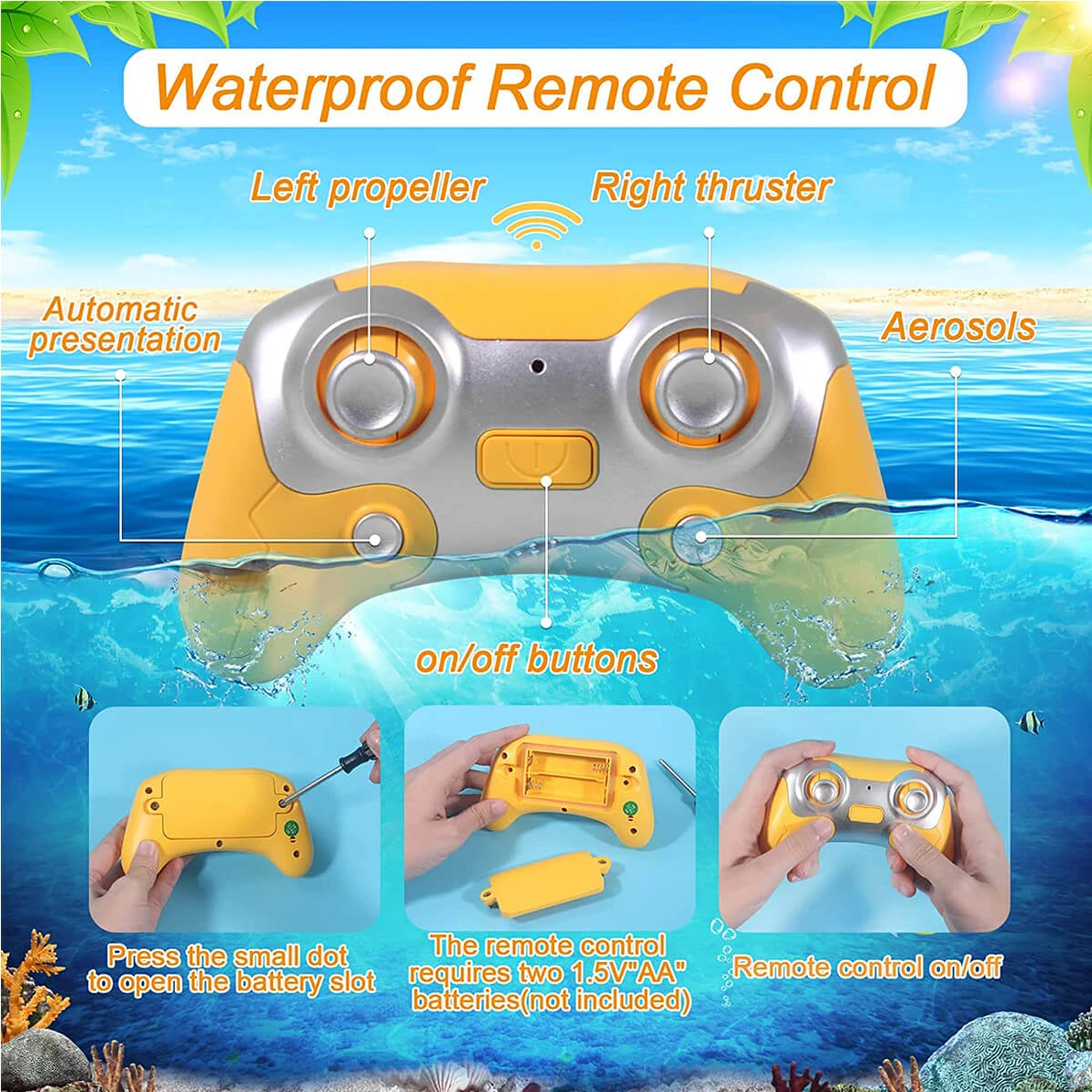 2.4GHz Remote Control Boat Spray Boat Twin Propeller Speedboat Waterproof Boat 4 2.4GHz Remote Control Boat Spray Boat Twin Propeller Speedboat Waterproof Boat - Image 4
