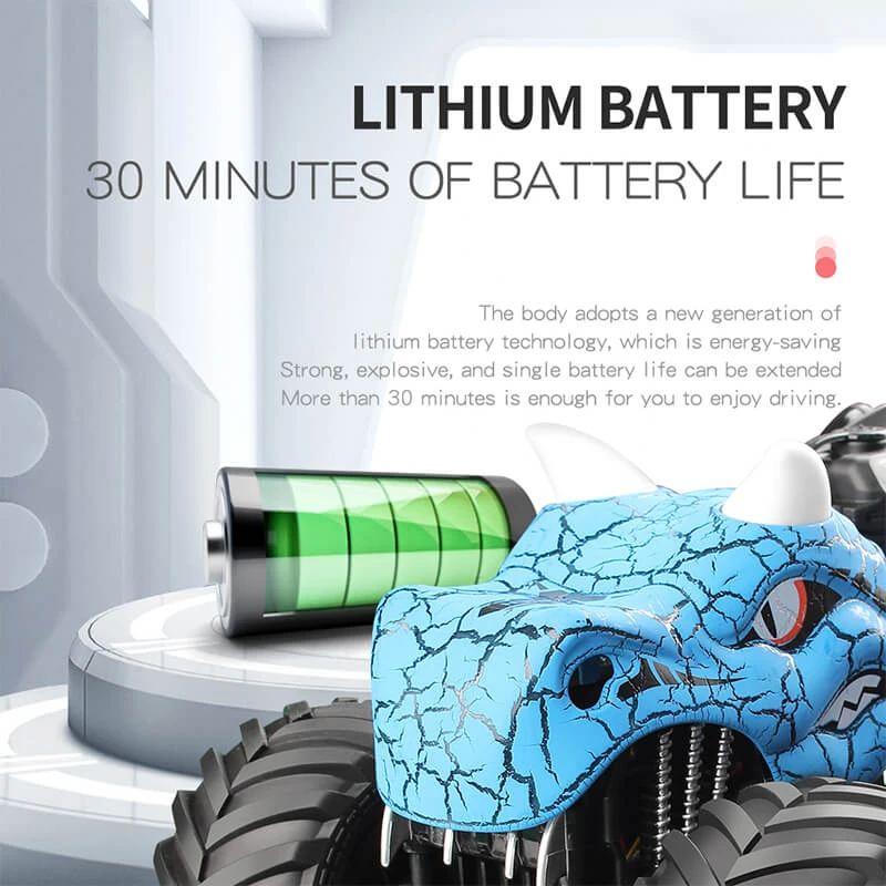 Kids RC Car Dinosaur Remote Control Car 2.4Ghz Stunt Car With Lights Sound And Spray Function 8 Kids RC Car Dinosaur Remote Control Car 2.4Ghz Stunt Car With Lights Sound And Spray Function - Image 8