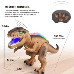 Kids RC Dinosaur Toy Remote Control Dinosaur T-Rex With LED Light Up, Walking & Roaring Realistic Dinosaur Toys -Children Toys Sale Remote Control Dinosaur For Kids