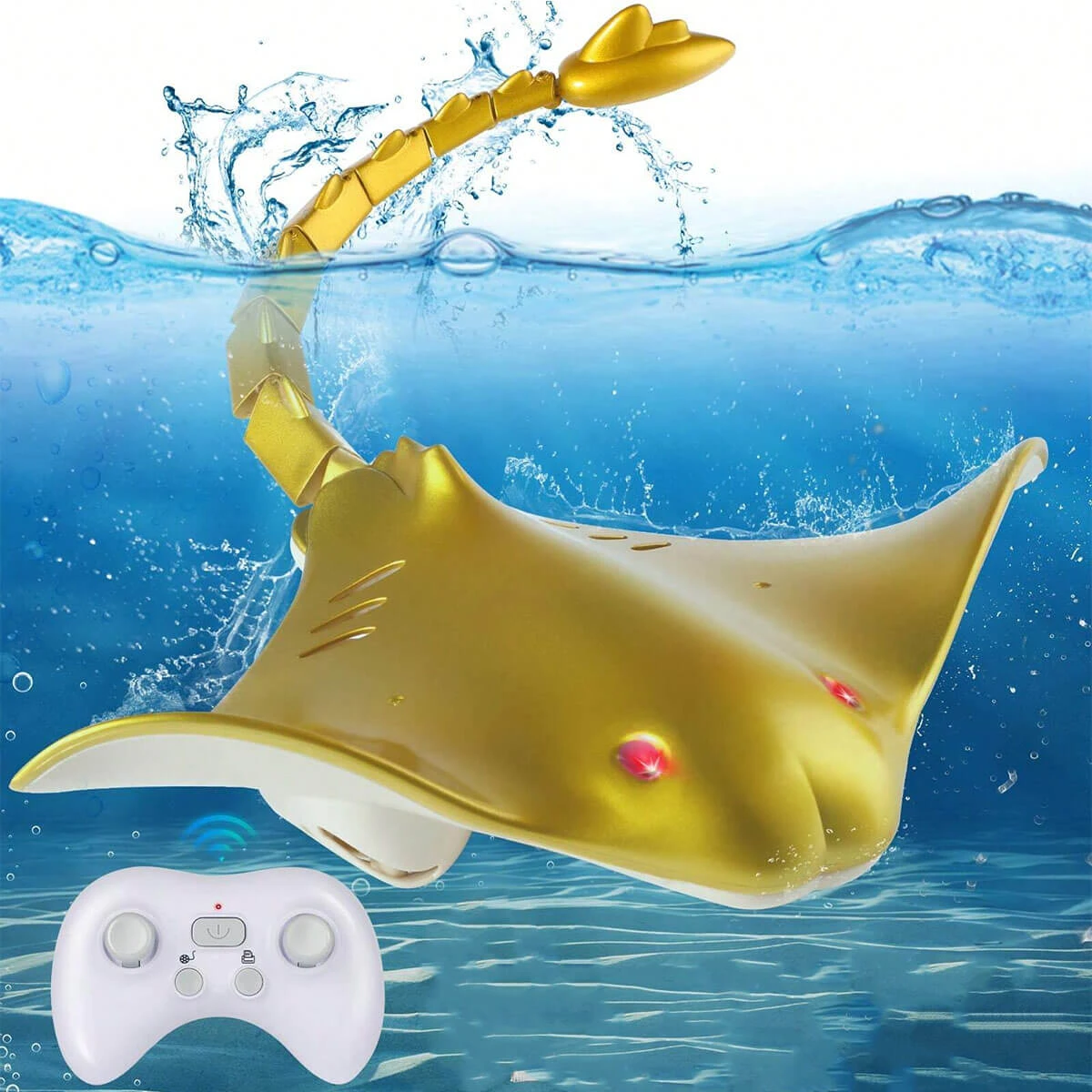 2.4G Remote Control Manta Ray Toy High Simulation Devil Ray Fish RC Boat Toys For Kids 1 2.4G Remote Control Manta Ray Toy High Simulation Devil Ray Fish RC Boat Toys For Kids