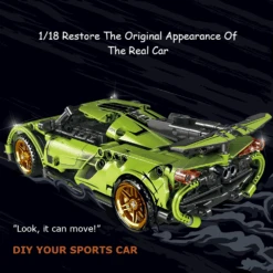 402Pcs Remote Control Sports Race Car Building Blocks Sets, STEM Building Kits, Educational Learning Toys For Boys, Practical Gifts 4 5 6 7 8 9 10+ Year Old -Children Toys Sale Remote Control Sports Race Car Building Blocks Set