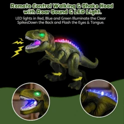 Kids RC Dinosaur Toy Remote Control Dinosaur T-Rex With LED Light Up, Walking & Roaring Realistic Dinosaur Toys -Children Toys Sale Remote Control Walking Dinosaur with Lights and Sounds 2