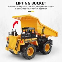1:22 2.4Ghz 6CH RC Dump Truck Engineering Car Heavy Duty Construction Vehicle With Light Sound -Children Toys Sale RemoteControlDumpTruck 7