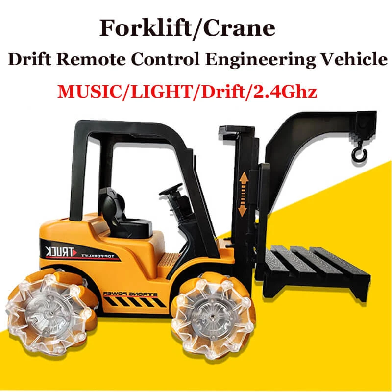 Kids RC Drift Car 21CH Remote Control Engineering Vehicle 3in1 Forklift/Crane/Trailer Highly Simulated 5 Kids RC Drift Car 21CH Remote Control Engineering Vehicle 3in1 Forklift/Crane/Trailer Highly Simulated - Image 5