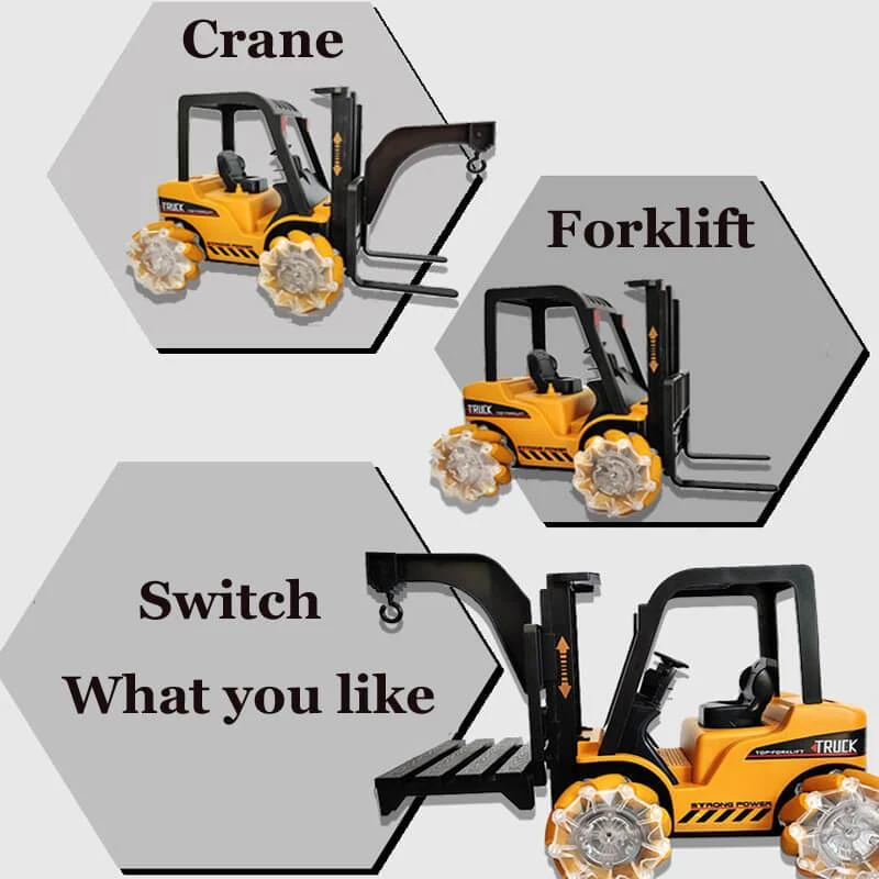 Kids RC Drift Car 21CH Remote Control Engineering Vehicle 3in1 Forklift/Crane/Trailer Highly Simulated 2 Kids RC Drift Car 21CH Remote Control Engineering Vehicle 3in1 Forklift/Crane/Trailer Highly Simulated - Image 2