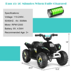 Kids 6V Ride On ATV Electric Childs Ride-on Car Toy Anti-rollover Ride On Quad For Boys Girls -Children Toys Sale Ride on ATV 1