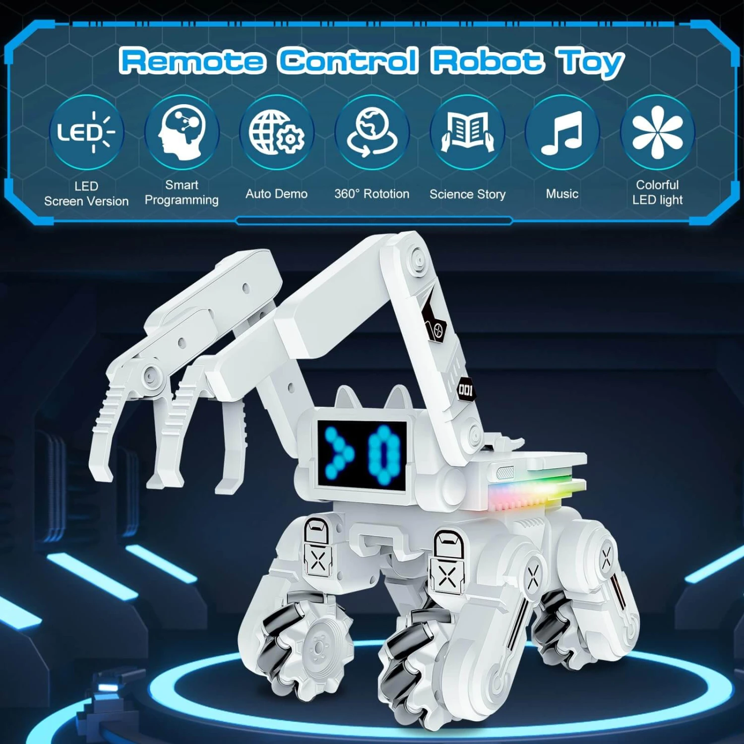 Kids RC Robot Toy Remote Control Space Robot With Fun Gameplay And 17 Emotions Best RC Toy Gifts 6 Kids RC Robot Toy Remote Control Space Robot With Fun Gameplay And 17 Emotions Best RC Toy Gifts - Image 6