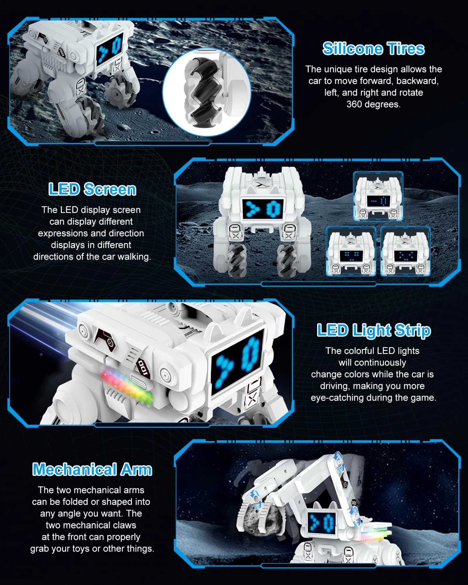 Kids RC Robot Toy Remote Control Space Robot With Fun Gameplay And 17 Emotions Best RC Toy Gifts 12 Kids RC Robot Toy Remote Control Space Robot With Fun Gameplay And 17 Emotions Best RC Toy Gifts - Image 12