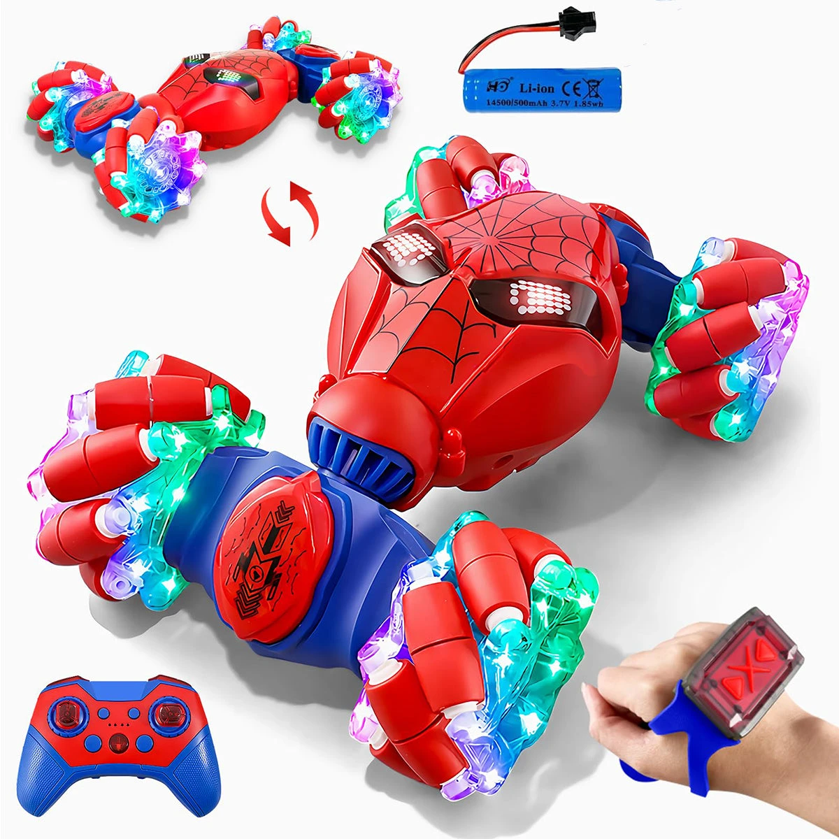 2.4G Twist RC Car 4WD Colorful Drift Car Transformable Stunt Car Dual Control With Smart Eyes 1 2.4G Twist RC Car 4WD Colorful Drift Car Transformable Stunt Car Dual Control With Smart Eyes