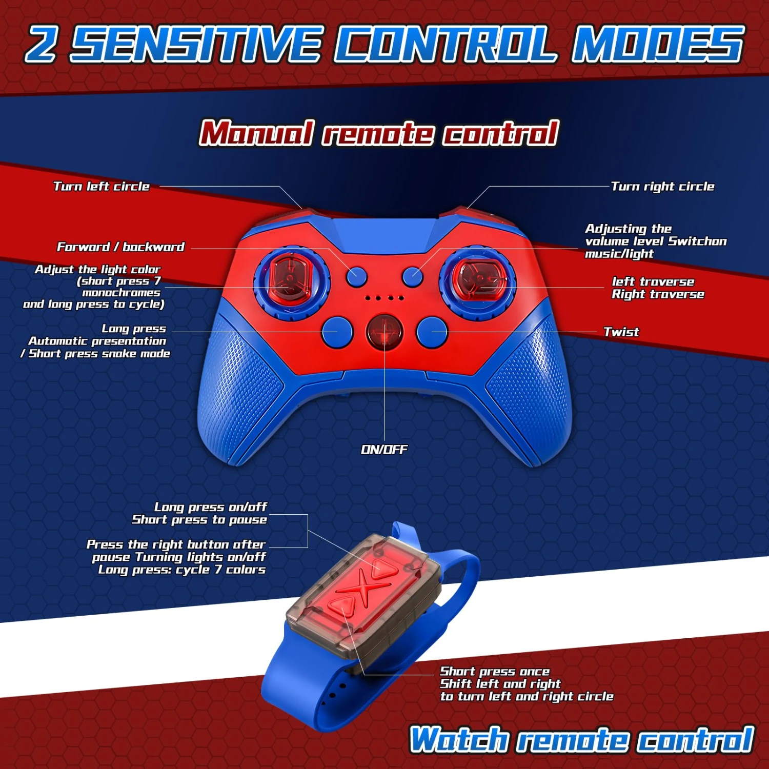 2.4G Twist RC Car 4WD Colorful Drift Car Transformable Stunt Car Dual Control With Smart Eyes 8 2.4G Twist RC Car 4WD Colorful Drift Car Transformable Stunt Car Dual Control With Smart Eyes - Image 8