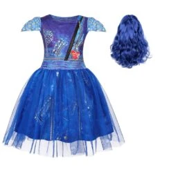 Girls Evie Costume Princess Birthday Party Tulle Dress Cosplay Fancy Outfit 17 Girls Evie Costume Princess Birthday Party Tulle Dress Cosplay Fancy Outfit -Children Toys Sale SKU 01 Navy a02819 65