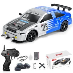 1/16 RC Drift Car 18KM/H Fast Remote Control Cars Spray Car With Led Light Sound For Kids -Children Toys Sale SKU 07 G blue 1