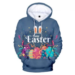 Easter Hoodie Bunny Funny Hooded Sweatshirt For Kids Adult Family Matching Easter Pullover Tops -Children Toys Sale SKU 10 J