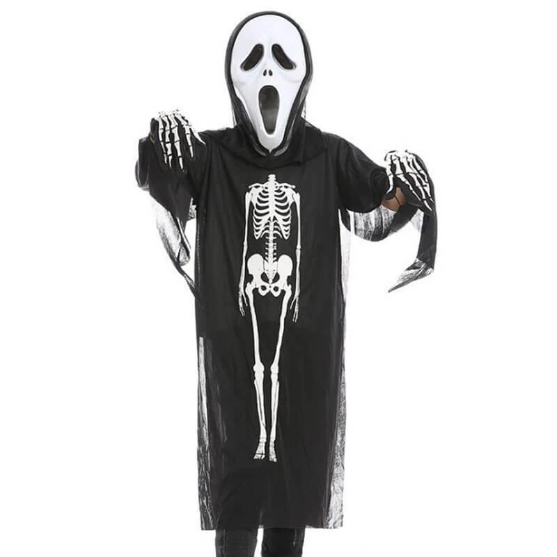 Kids Scary Halloween Costume Zombie Skeleton Cosplay Jumpsuit For Boys Girls 4 Kids Scary Halloween Costume Zombie Skeleton Cosplay Jumpsuit For Boys Girls - Image 4
