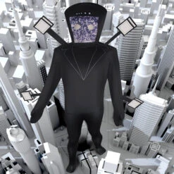 Skibidi Toilet Costume Titan TV Man Cosplay Outfit TV Man Jumpsuit Helmet 2pcs Set For Halloween Party 12 Skibidi Toilet Costume Titan TV Man Cosplay Outfit TV Man Jumpsuit Helmet 2pcs Set For Halloween Party -Children Toys Sale Skibidi Toilet Costume TV MAN cosplay outfit 2