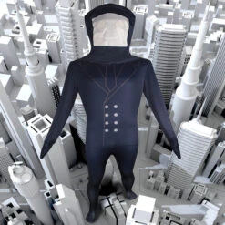 Skibidi Toilet Costume Titan TV Man Cosplay Outfit TV Man Jumpsuit Helmet 2pcs Set For Halloween Party