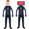 Skibidi Toilet Cosplay Jumpsuit Boys Halloween Costume Kids TV Man Cameraman And Speaker Man Cosplay Outfits