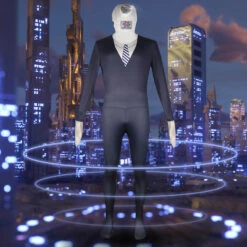 Skibidi Toilet Costume Cameraman Cosplay Outfit Battle Camera Jumpsuit And Helmet For Halloween Carnival