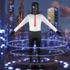 Skibidi Toilet Costume Titan Speakerman Jumpsuit And Helmet Suit Halloween Cosplay Outfit 14 Skibidi Toilet Costume Titan Speakerman Jumpsuit And Helmet Suit Halloween Cosplay Outfit -Children Toys Sale SkibidiToilet costume Titan speakerman outfit 7