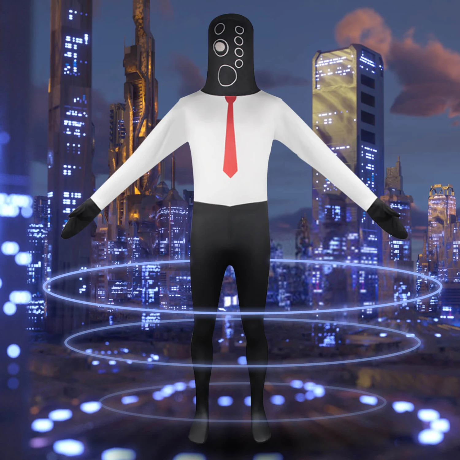 Skibidi Toilet Costume Titan Speakerman Jumpsuit And Helmet Suit Halloween Cosplay Outfit 5 Skibidi Toilet Costume Titan Speakerman Jumpsuit And Helmet Suit Halloween Cosplay Outfit - Image 5