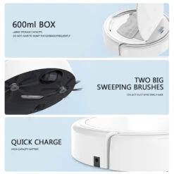 Smart Robotic Vacuum Cleaner Automatic 3-in-1 Robot Sweeper Home Floor Sweeping Machine White -Children Toys Sale SmartRoboticVacuumCleaner 5