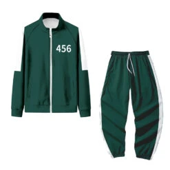 Kids 3PCS Players Cosplay Tracksuit Costume Green Sweatshirt Pants And T-shirt -Children Toys Sale Squid Game Costume for Kids 10