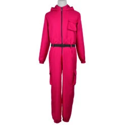 Zipper Up Guard Costume Adult And Kids Game Cosplay Jumpsuit With Belt And Gloves 13 Zipper Up Guard Costume Adult And Kids Game Cosplay Jumpsuit With Belt And Gloves -Children Toys Sale Squid Game Guard Costume 2