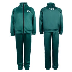 Adult Player Tracksuit Costume Set Game 2 Cosplay Green Jacket And Pants 18 Adult Player Tracksuit Costume Set Game 2 Cosplay Green Jacket And Pants -Children Toys Sale Squid Game Tracksuit Player 456