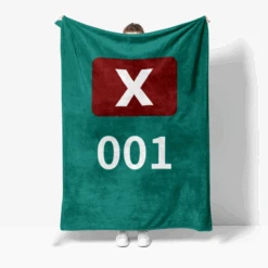 Game 2 Fleece Blanket Green Player 456 Cozy Soft Throw Blanket In Multiple Sizes -Children Toys Sale Squid game blanket 3