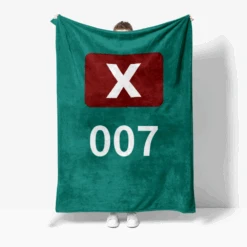 Game 2 Fleece Blanket Green Player 456 Cozy Soft Throw Blanket In Multiple Sizes -Children Toys Sale Squid game blanket 5
