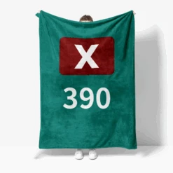 Game 2 Fleece Blanket Green Player 456 Cozy Soft Throw Blanket In Multiple Sizes -Children Toys Sale Squid game blanket 6