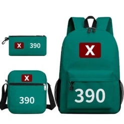 Game Players Cosplay Bag 3PCS Backpack Crossbag And Pencil Bag -Children Toys Sale Squid Game Back 3PCS Backpack Crossbag and Pencil Bag 10