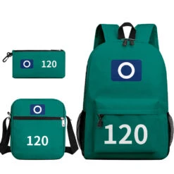 Game Players Cosplay Bag 3PCS Backpack Crossbag And Pencil Bag -Children Toys Sale Squid Game Back 3PCS Backpack Crossbag and Pencil Bag 11
