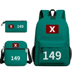 Game Players Cosplay Bag 3PCS Backpack Crossbag And Pencil Bag -Children Toys Sale Squid Game Back 3PCS Backpack Crossbag and Pencil Bag 3