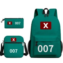 Game Players Cosplay Bag 3PCS Backpack Crossbag And Pencil Bag -Children Toys Sale Squid Game Back 3PCS Backpack Crossbag and Pencil Bag 6