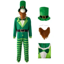 St Patricks Day Outfit Adult Leprechaun Costume Paddys Day Jumpsuit Hat Beard 3pcs Set 10 St Patricks Day Outfit Adult Leprechaun Costume Paddys Day Jumpsuit Hat Beard 3pcs Set -Children Toys Sale St Patricks Day Outfit 5