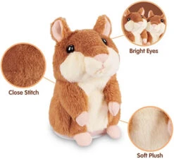 Talking Hamster Falante Mouse Pet Plush Toy Cute Talking Sound Record Educational Stuffed Doll -Children Toys Sale TalkingHamster 1