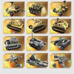 Empires Of Steel WWII Battle Bricks Army Sets With 8 Free Minifigures Sets -Children Toys Sale TankMilitaryBuildingBlocks 1