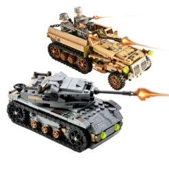 Empires Of Steel WWII Battle Bricks Army Sets With 8 Free Minifigures Sets -Children Toys Sale TankMilitaryBuildingBlocks 2