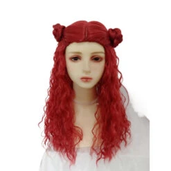 Girls The Rise Of Red Fly Sleeve Dress And Bag Princess Red Dress Up Full Set -Children Toys Sale The Rise of Red wig 2 e8648e93 f30f 4d17 96fd bdb807383cf2