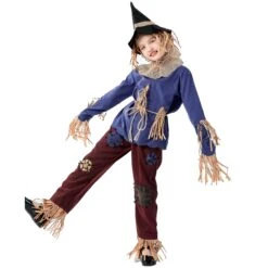 Family Matching Scarecrow Costume Female Male Boys Girls Strawman Halloween Party Dress Up Outfit -Children Toys Sale TheWonderfulWizardofOz scarecrow costume 2