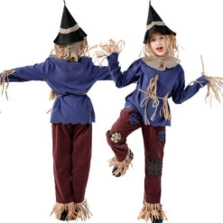 Family Matching Scarecrow Costume Female Male Boys Girls Strawman Halloween Party Dress Up Outfit -Children Toys Sale TheWonderfulWizardofOz scarecrow costume 4