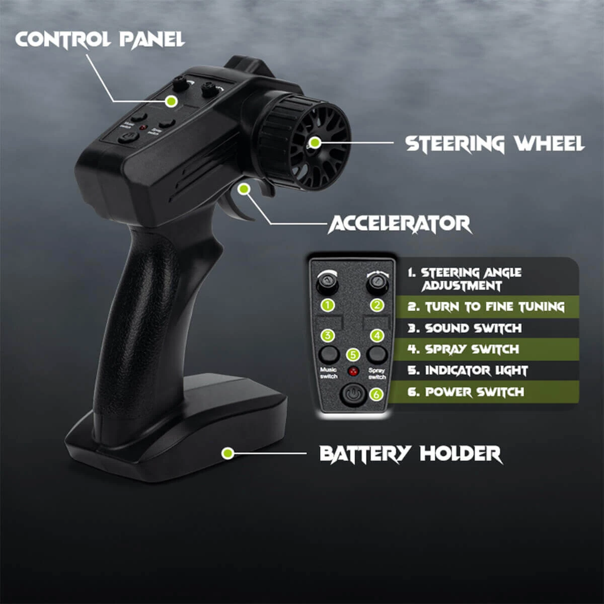 1/16 RC Trike X-Rider Flamingo 2.4Ghz Three-Wheel Car Spray Simulation RC Car 8 1/16 RC Trike X-Rider Flamingo 2.4Ghz Three-Wheel Car Spray Simulation RC Car - Image 8