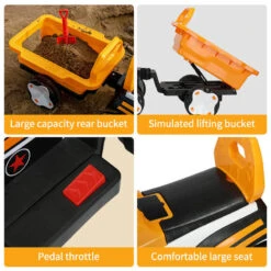 Toddler 6V Digger With Liftable Wagon Electric Excavator Outdoors Ride On Toy 21 Toddler 6V Digger With Liftable Wagon Electric Excavator Outdoors Ride On Toy -Children Toys Sale Toddler 6V Digger with Liftable Wagon 12