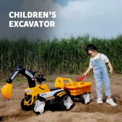 Toddler 6V Digger With Liftable Wagon Electric Excavator Outdoors Ride On Toy 18 Toddler 6V Digger With Liftable Wagon Electric Excavator Outdoors Ride On Toy -Children Toys Sale Toddler 6V Digger with Liftable Wagon 3