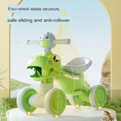 Balance Bike Toddler 4 Wheels Dinosaur Bike Cute Ride On Toys With Light And Music 15 Balance Bike Toddler 4 Wheels Dinosaur Bike Cute Ride On Toys With Light And Music -Children Toys Sale Toddler Balance Bike 5