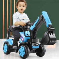 Kids Ride On Excavator Truck Toddler Ride-On-Car With Front Loader Digger -Children Toys Sale Toddler Ride On Excavator Toy 2T 5T