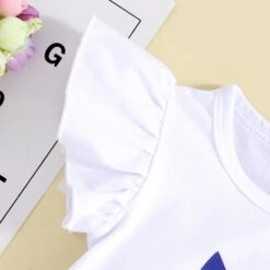 Newborn Toddler 1st 4th Of July Outfit Romper Pants Headband 3pcs Suit American Flag Costume -Children Toys Sale Toodler 4th July outfit 7