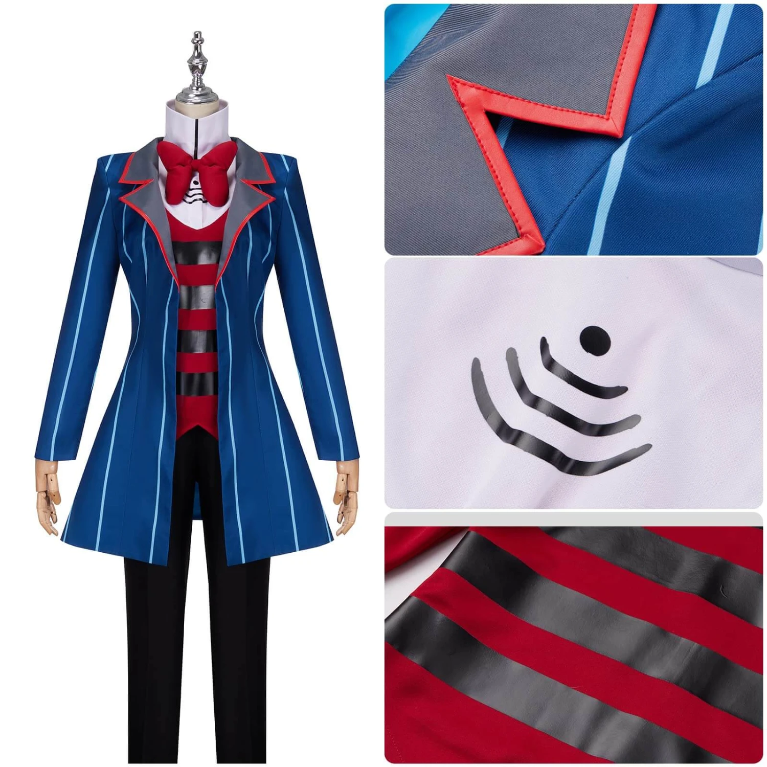 Adult Vox Costume Hazbin TV Demon Hotel Vox Cosplay Outfit Coat Pants And Accessories Full Set For Halloween 4 Adult Vox Costume Hazbin TV Demon Hotel Vox Cosplay Outfit Coat Pants And Accessories Full Set For Halloween - Image 4