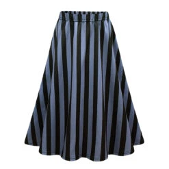 Wednesday School Uniform Girls Nevermore Academy Costume Wednesday Pleated Skirt Stripes Outfit For Halloween Party -Children Toys Sale Wednesday nevermore school uniform the addams family dress 5